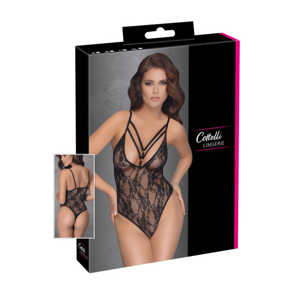 Body string en fine dentelle noire 